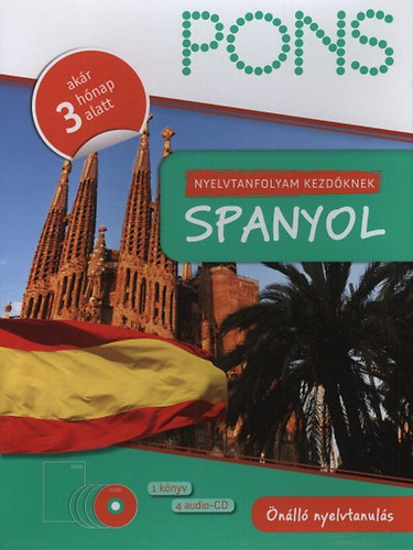 PONS Nyelvtanfolyam kezdőknek Spanyol (könyv + 4 CD)