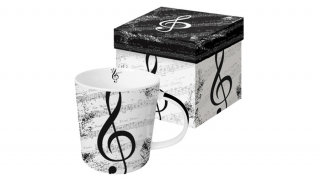 Zenei ajándéktárgy: Porcelán bögre, 350 ml - I Love Music