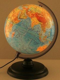 Földgömb 25 cm átmérőjű: Átvilágító duó