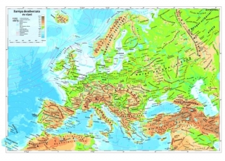Könyöklő: Európa domborzata és vizei