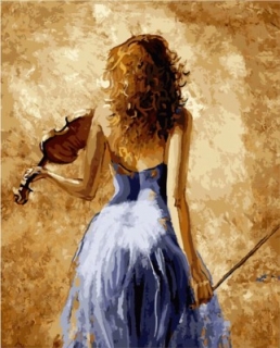 Festés számok szerint: Lány hegedűvel /M991177/