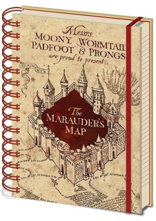 Harry Potter jegyzetfüzet, A5 - Tekergők térképe /The Marauder's Map/
