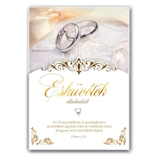 Borítékos képeslap: Esküvőtök alkalmából 2. - Az Úr gyarapítson és gazdagítson szeretetben