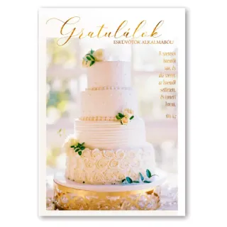 Borítékos képeslap: Gratulálunk esküvőtök alkalmából! 5. - A szeretet Istentől van