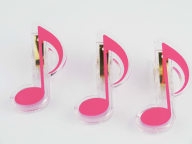 Zenei ajándéktárgy: Csipesz, nyolcad alakú, rózsaszín /1 darab/